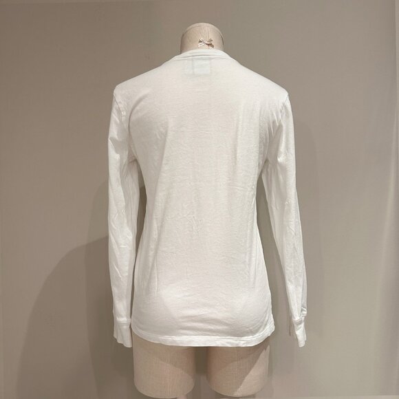 Adidas White Crew Neck Long Sleeve Top Womens Size Small - Picture 2 of 7